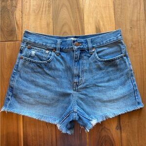 Madewell Denim Frayed Hem Women's Shorts - Blue